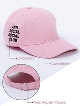 Baby Pink Free Size Unisex Baseball Caps - Tistabene