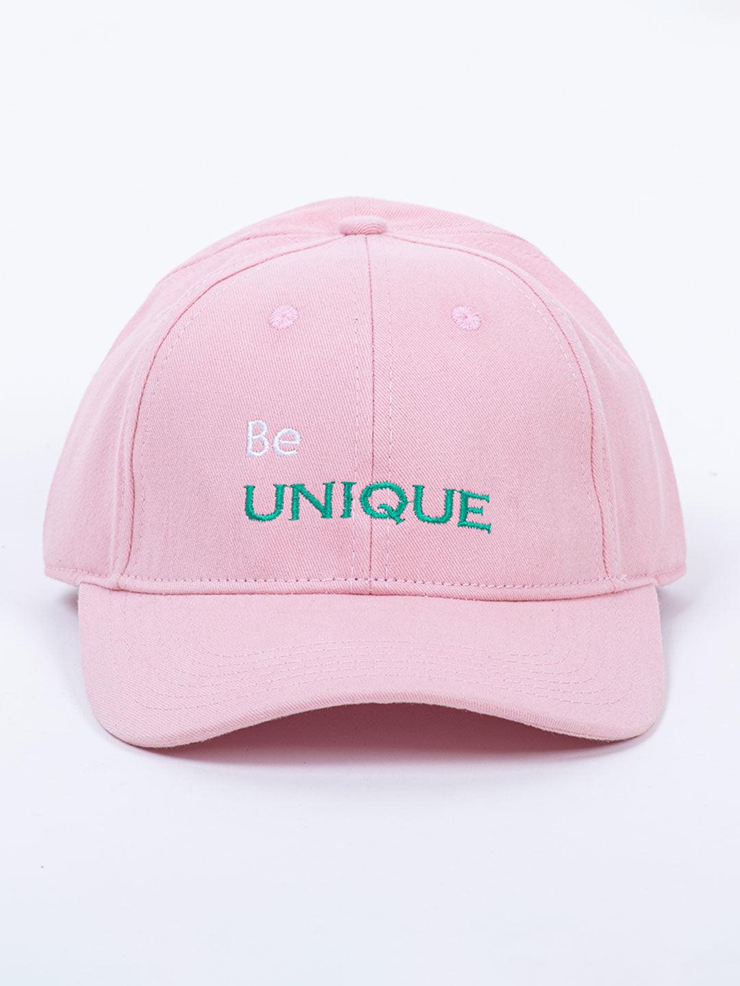 Be Unique Baby Pink Free Size Unisex Baseball Caps - Tistabene