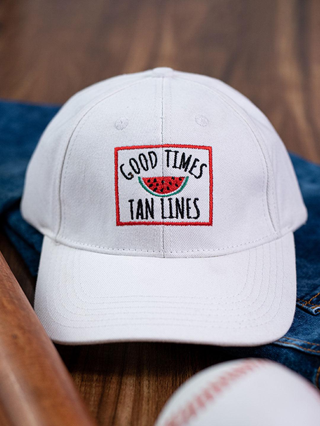 Good Times Tan Lines White Free Size Unisex Baseball Caps - Tistabene