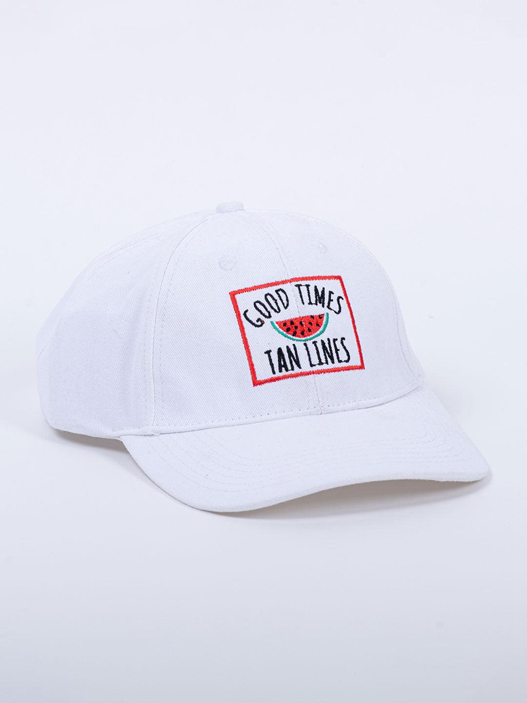 Good Times Tan Lines White Free Size Unisex Baseball Caps - Tistabene