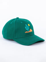 Rise N Shine Cactus Embroidered Green Free Size Unisex Baseball Caps - Tistabene