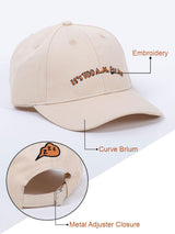 It'S Too A.M. For Me Embroidered Off-White Free Size Unisex Baseball Caps - Tistabene