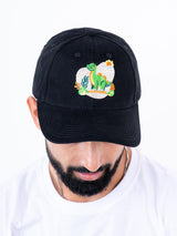 Dinosaur Embroidered Black Free Size Unisex Baseball Caps - Tistabene