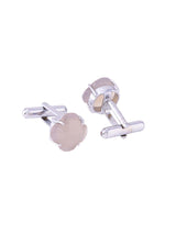 Brown Color Stones Bullet Back Cufflink