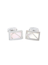 Silver MOP Designer Cufflinks