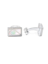 Silver MOP Designer Cufflinks