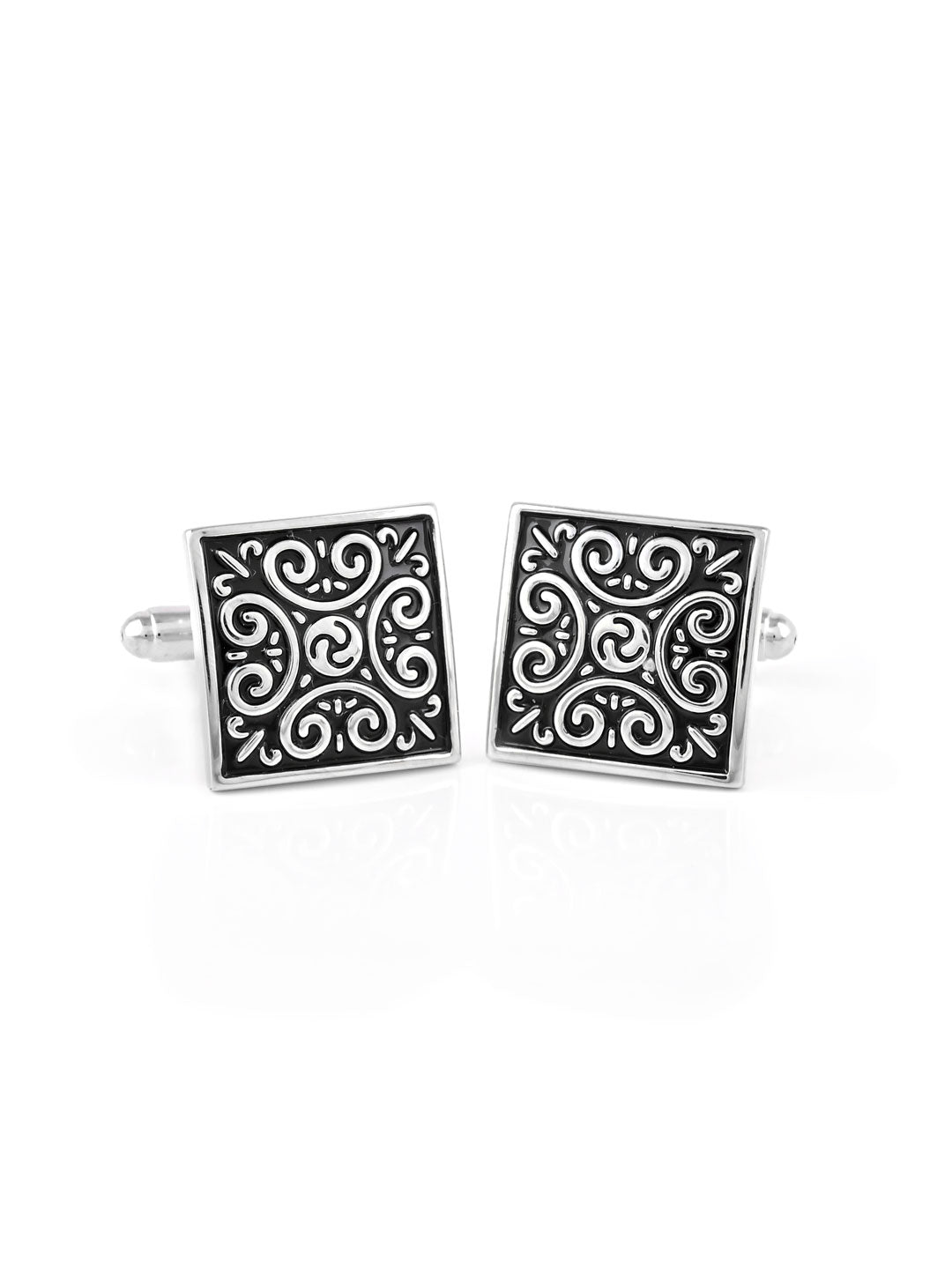 Silver Plated Designer Cufflink