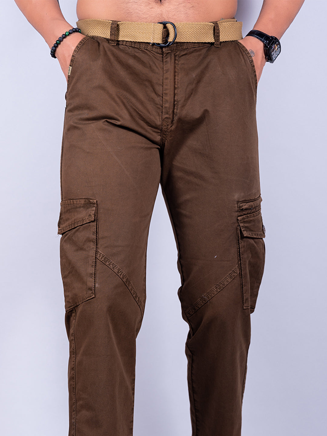 Brown Gap Twill Cotton Cargo Pants