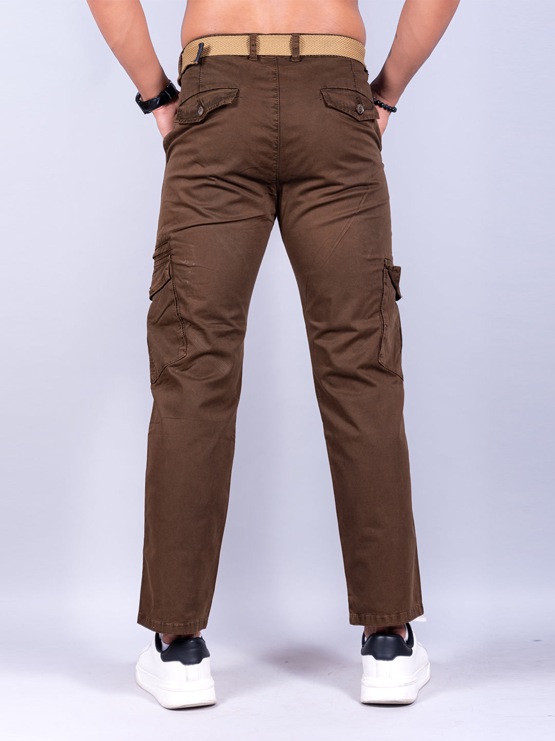 Brown Gap Twill Cotton Cargo Pants