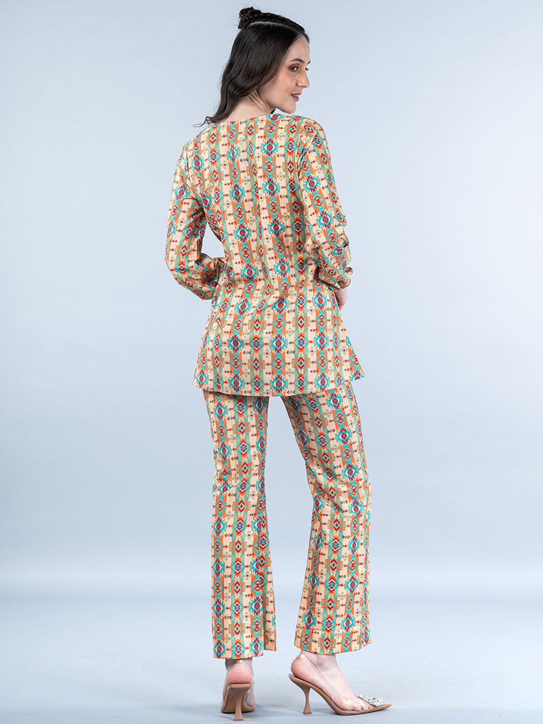 Multicolor Abstract Printed Co-ord Set