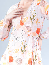 Peach Floral Printed Co-ord Set