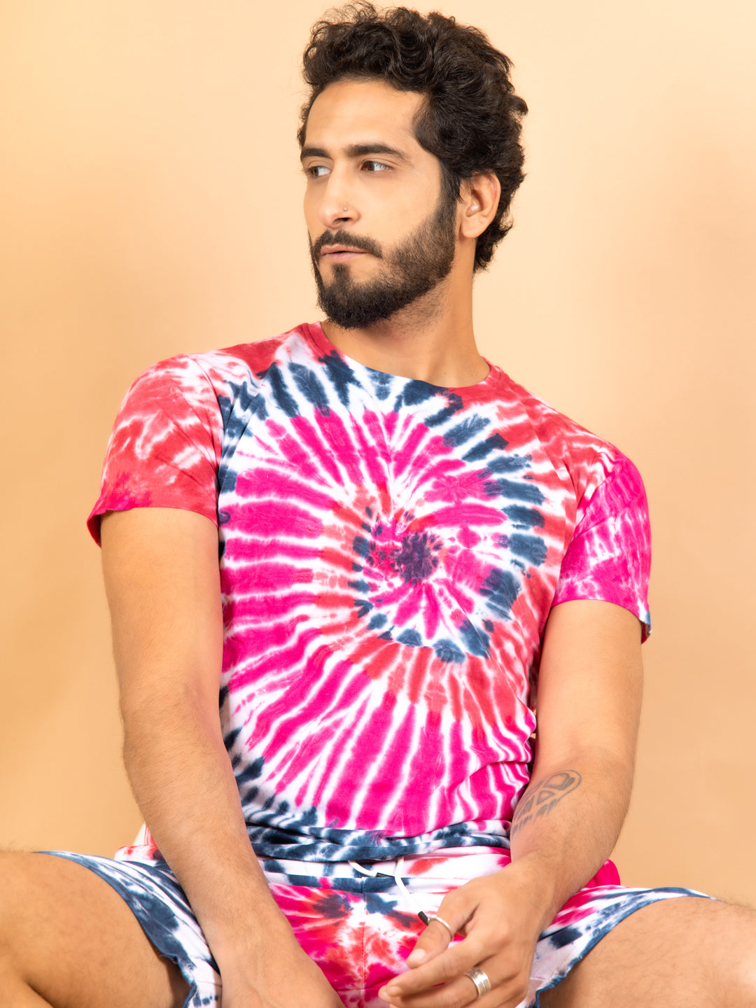 Multi Tie and dye T-shirt and Shorts