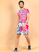 Multi Tie and dye T-shirt and Shorts