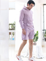 Lilac Plain Cargo Pattern Co-Ord Set