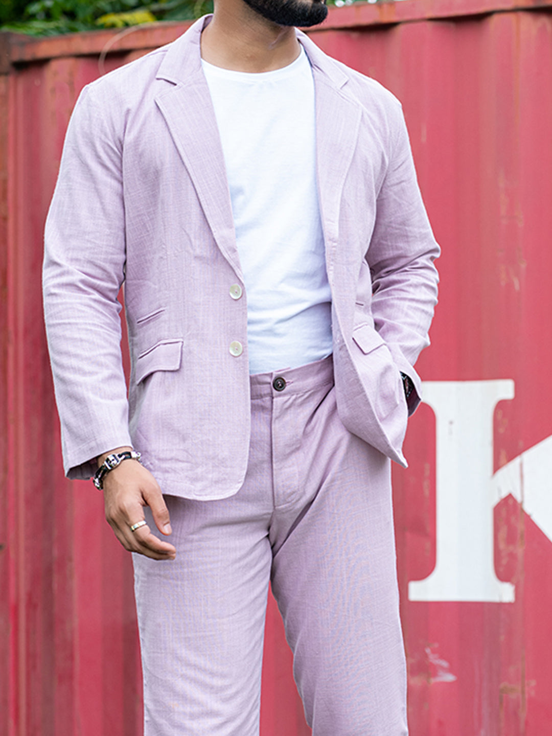 Lilac Linen Suit