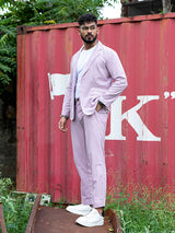 Lilac Linen Suit