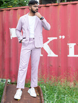 Lilac Linen Suit