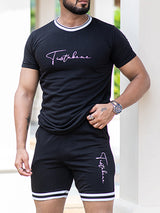 Black Tistabene Printed T-shirt & Shorts Co-ord Set