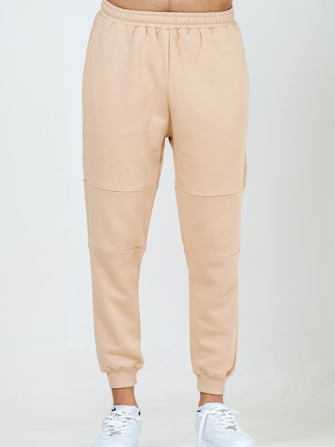 Beige Round Neck Sweatshirt With Jogger Co-ord Set