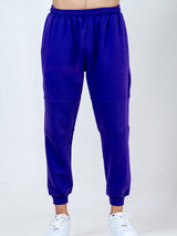 Dark Purple Round Neck Sweatshirt With Jogger Co-ord Set