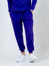 Dark Purple Round Neck Sweatshirt With Jogger Co-ord Set