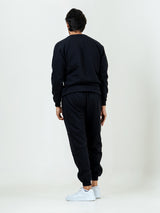 Black Round Neck Sweatshirt With Jogger Co-ord Set