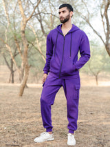 Dark Purple Hoddie With Jogger Co-ord Set