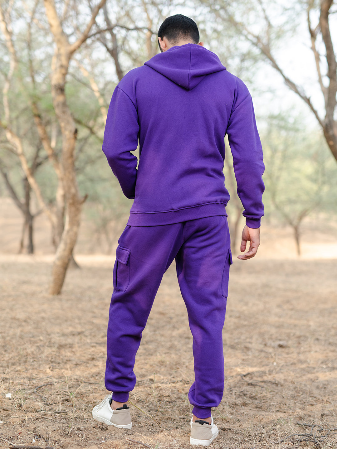 Dark Purple Hoddie With Jogger Co-ord Set