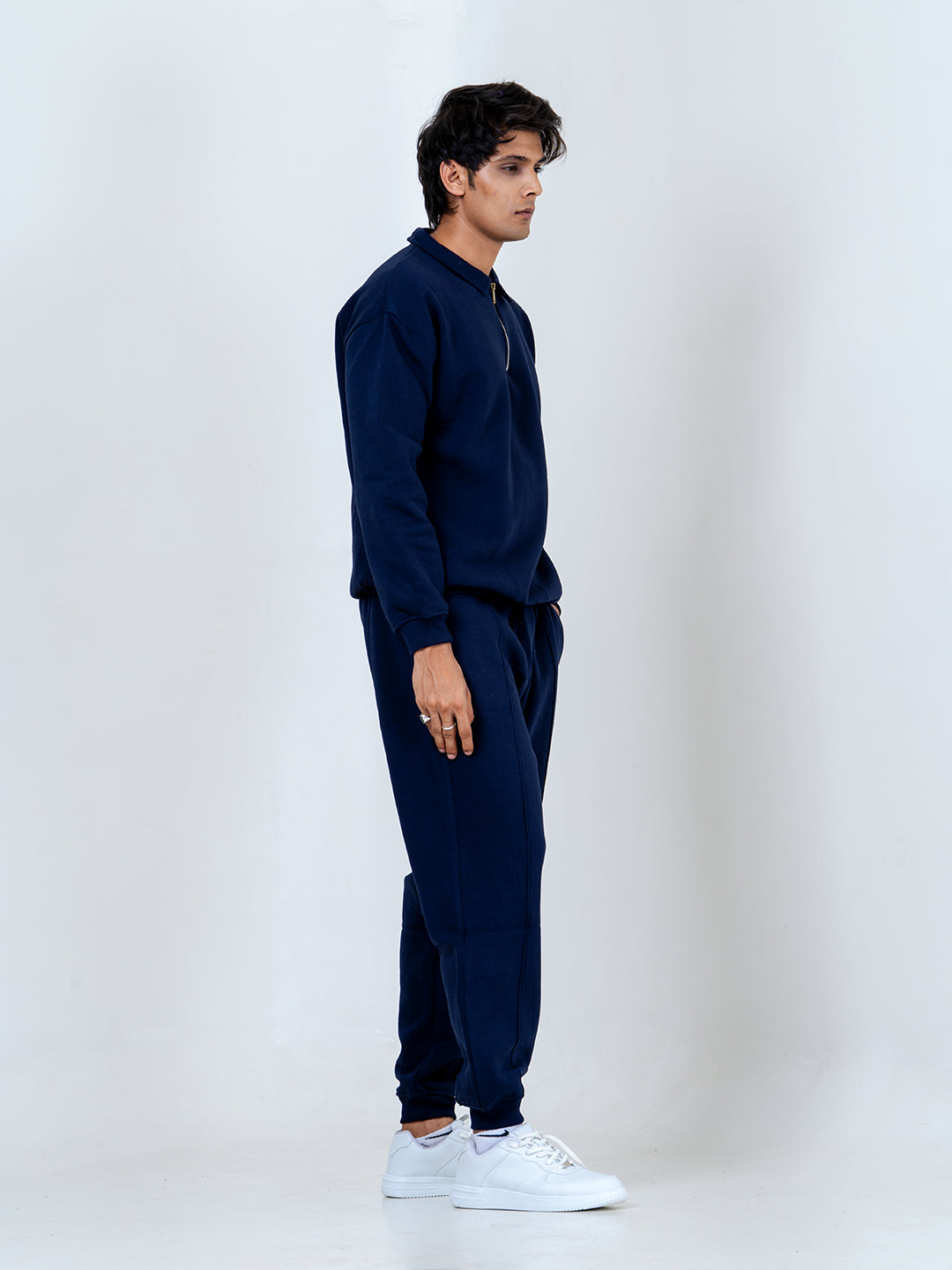 Navy Blue Sweatshirt With Jogger Co-ord Set