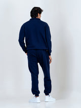 Navy Blue Sweatshirt With Jogger Co-ord Set