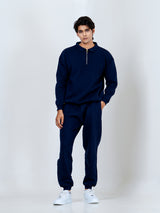 Navy Blue Sweatshirt With Jogger Co-ord Set