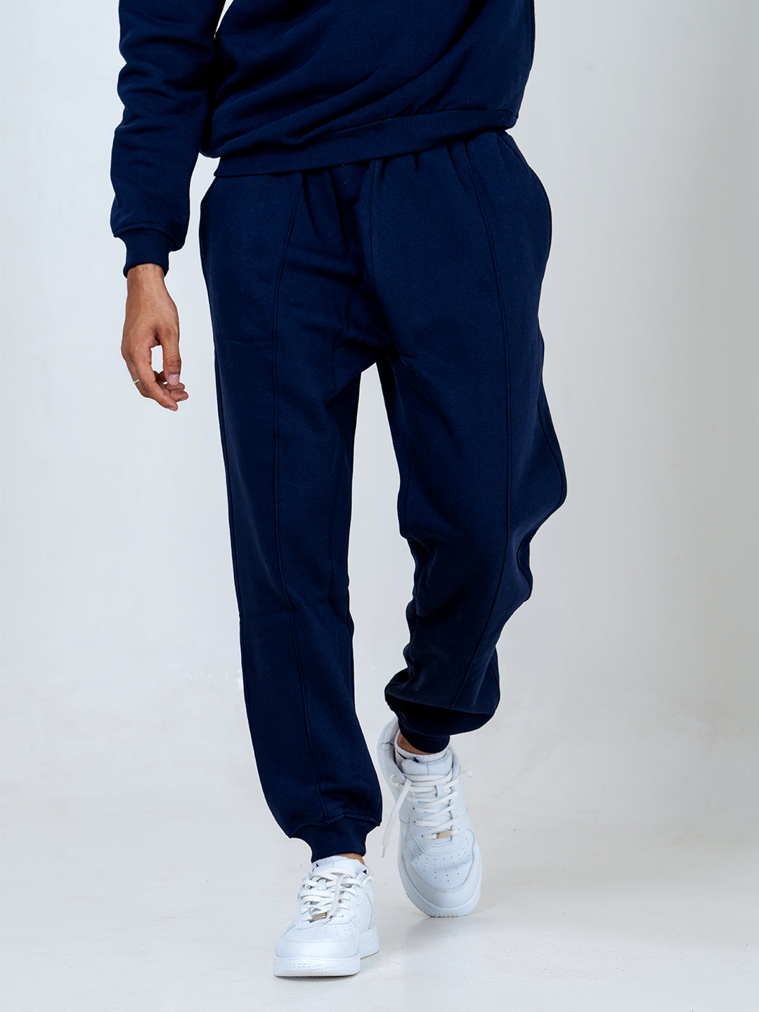 Navy Blue Sweatshirt With Jogger Co-ord Set