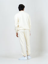 Off White Sweatshirt With Jogger Co-ord Set