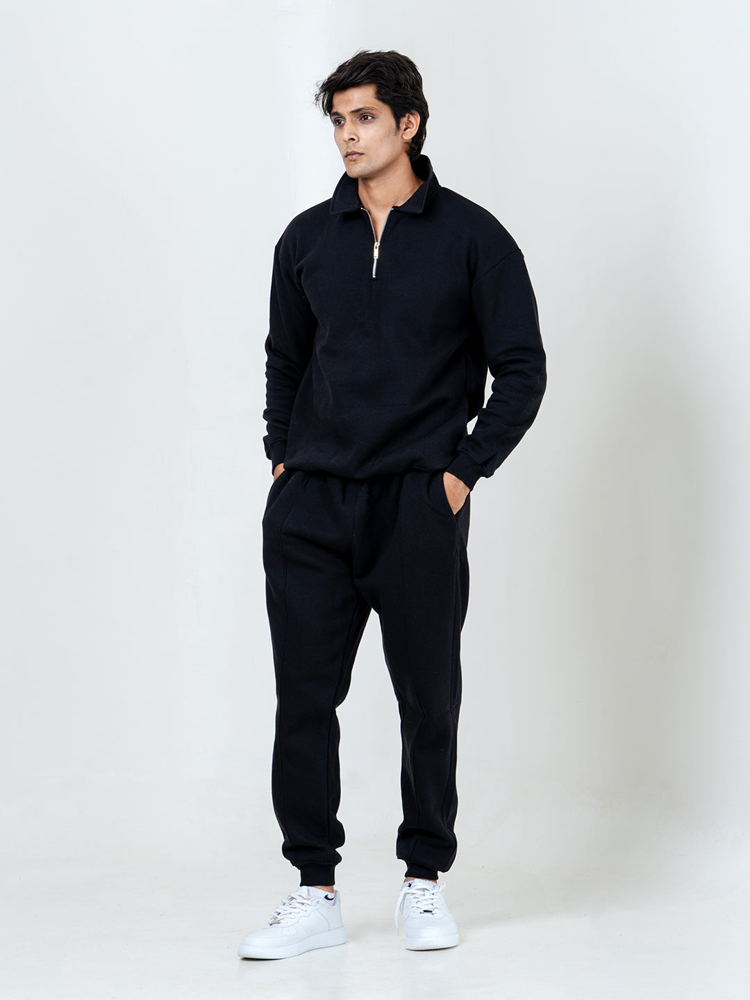 Black Sweatshirt With Jogger Co-ord Set