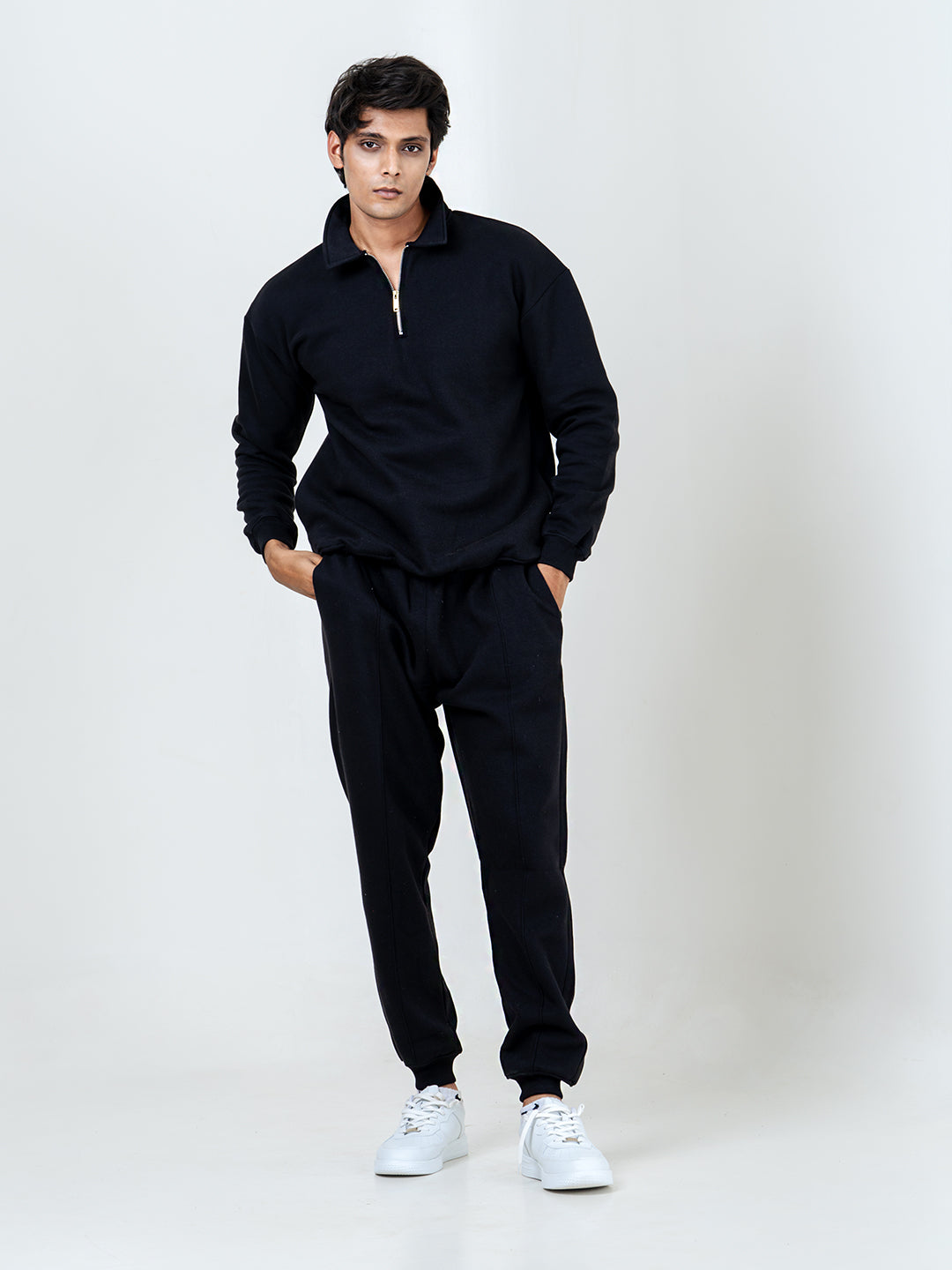 Black Sweatshirt With Jogger Co-ord Set