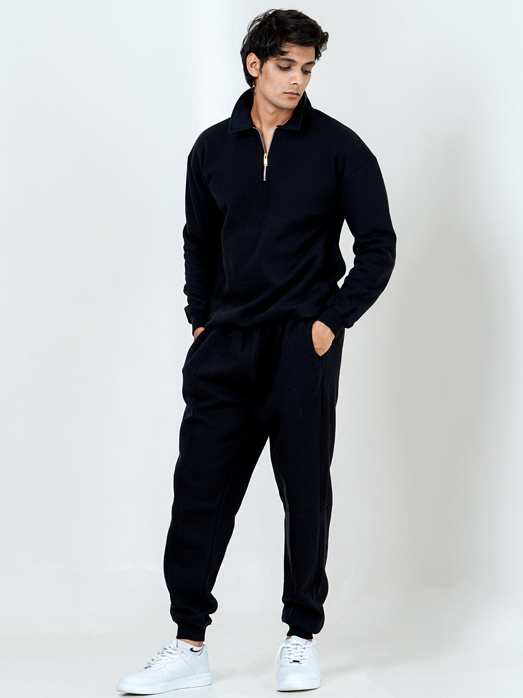 Black Sweatshirt With Jogger Co-ord Set