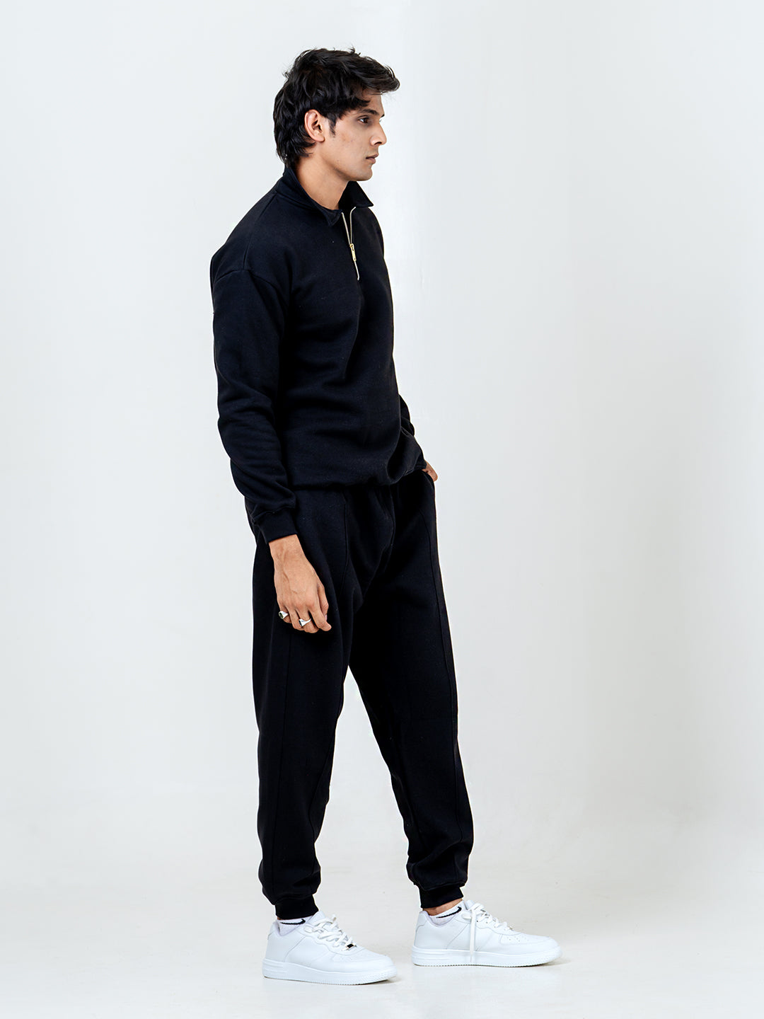 Black Sweatshirt With Jogger Co-ord Set