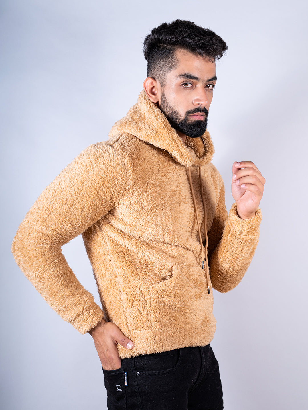 Light Brown Sherpa Hoodie