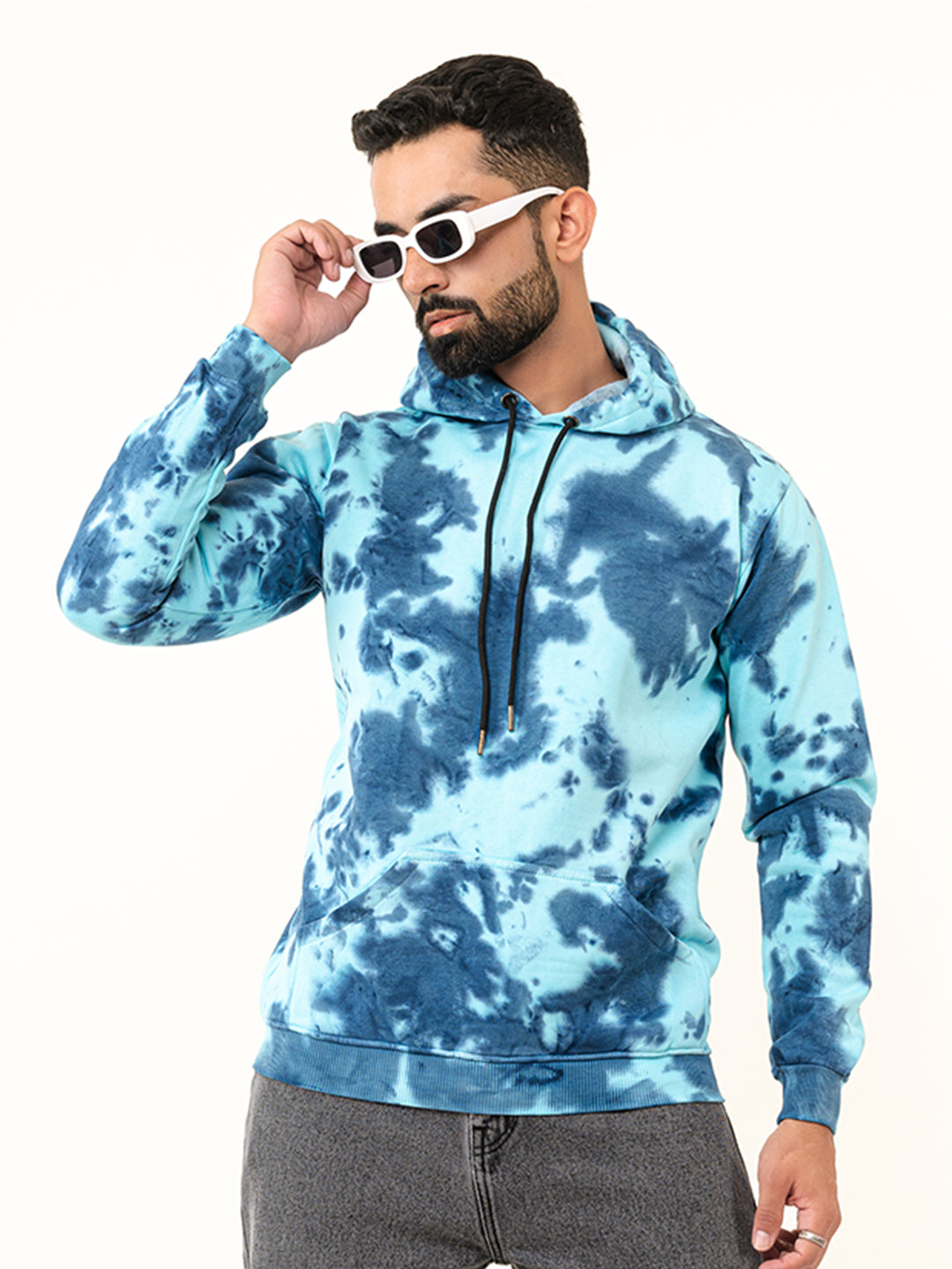 Blue Tie-Dye Hoodie