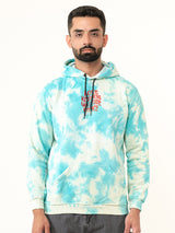 Sky Blue Love Kindness Gratitude Peace Tie-Dye Hoodie