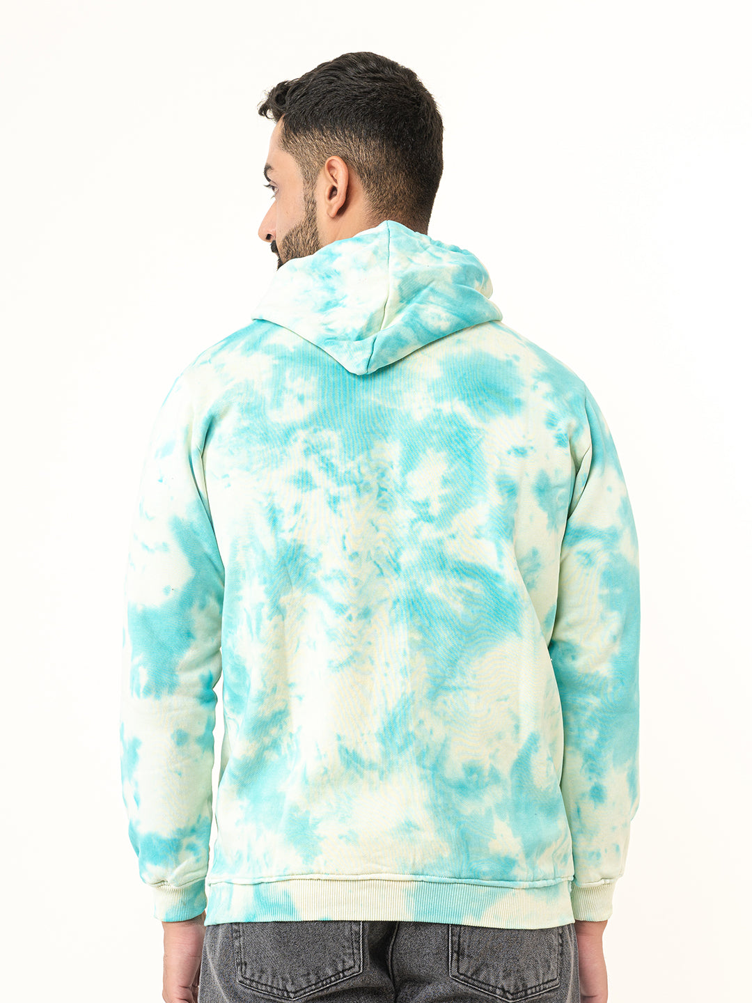 Sky Blue Love Kindness Gratitude Peace Tie-Dye Hoodie