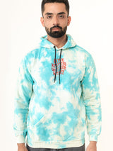 Sky Blue Love Kindness Gratitude Peace Tie-Dye Hoodie