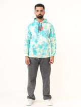 Sky Blue Love Kindness Gratitude Peace Tie-Dye Hoodie