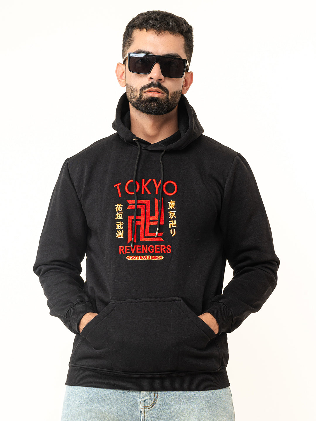 Black Tokyo Manji Revengers Printed Hoodie (Unisex)