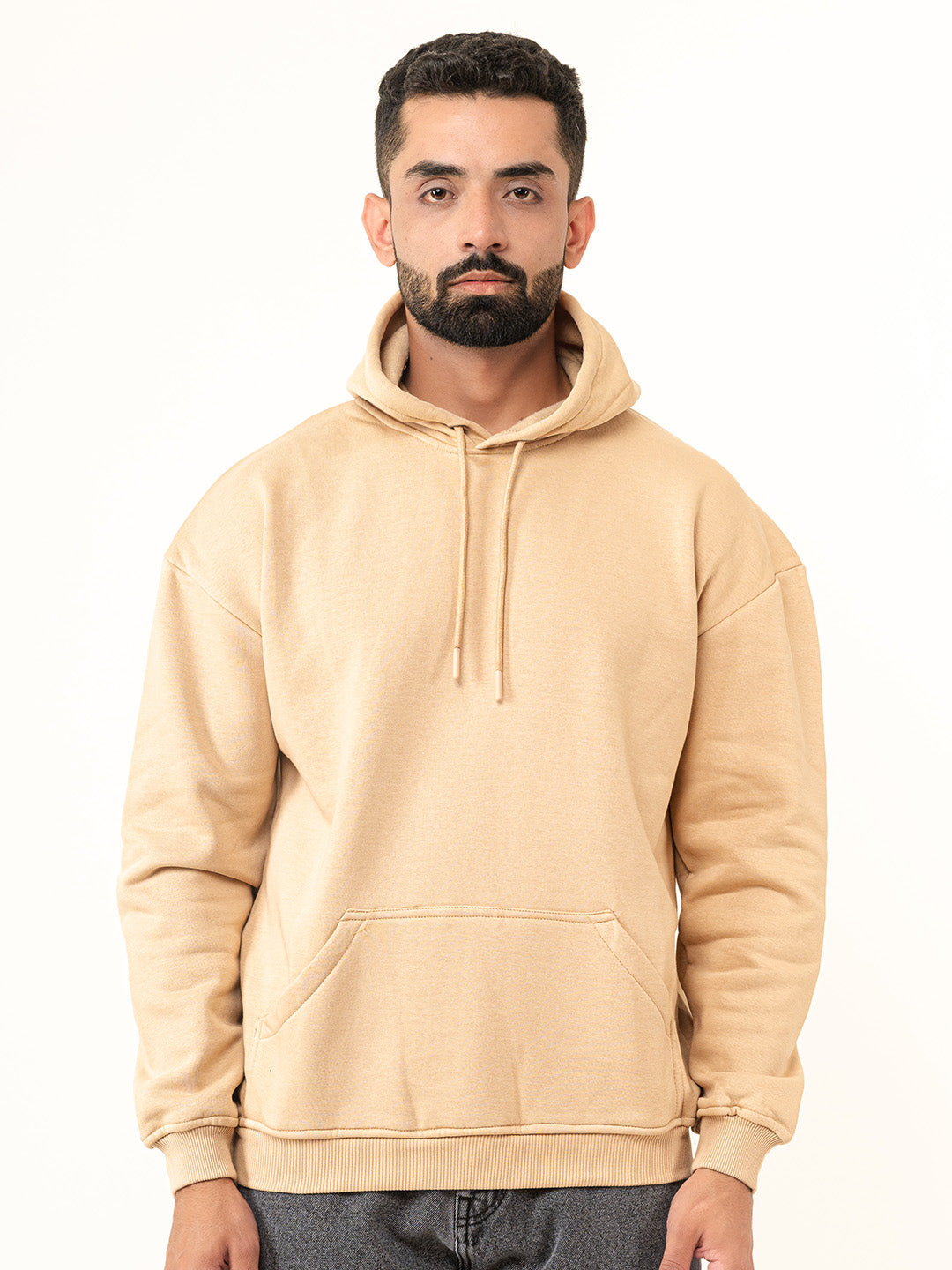 Solid Beige Hoodie