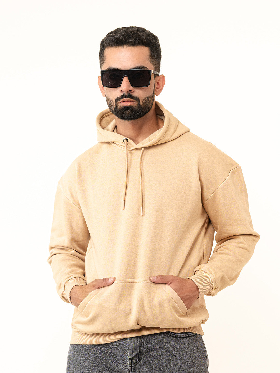 Solid Beige Hoodie