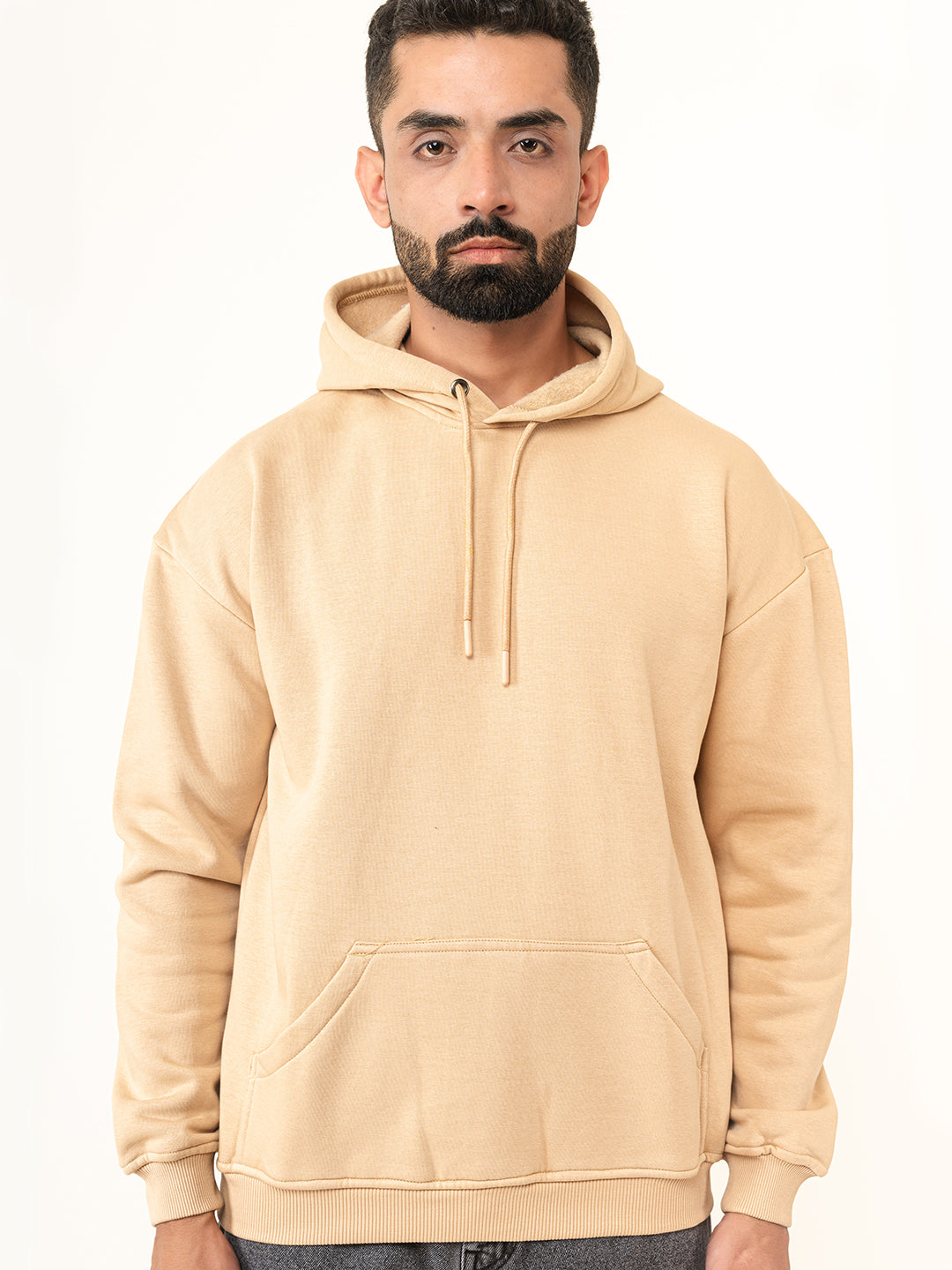 Solid Beige Hoodie