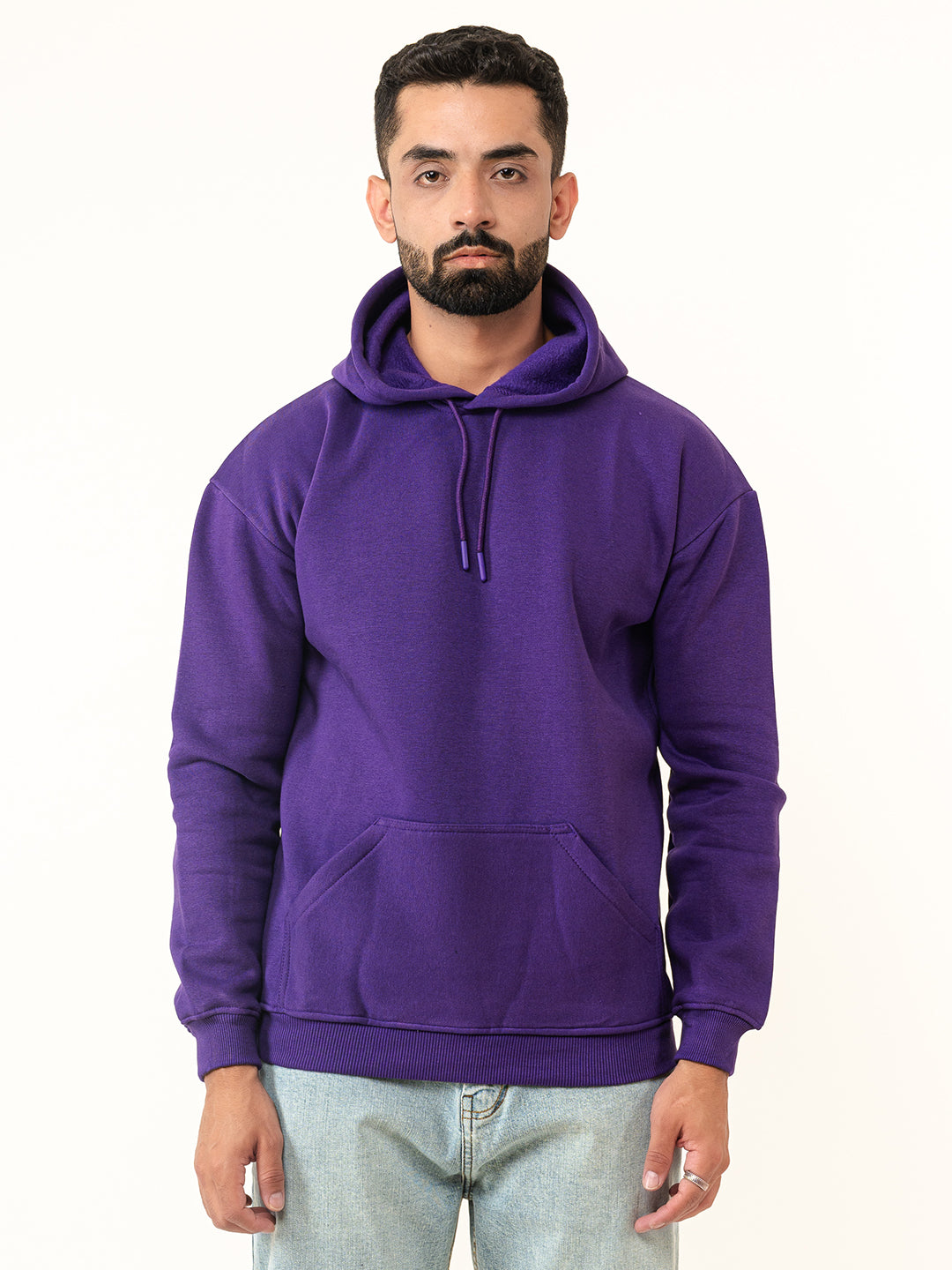 Solid Dark Purple Hoodie