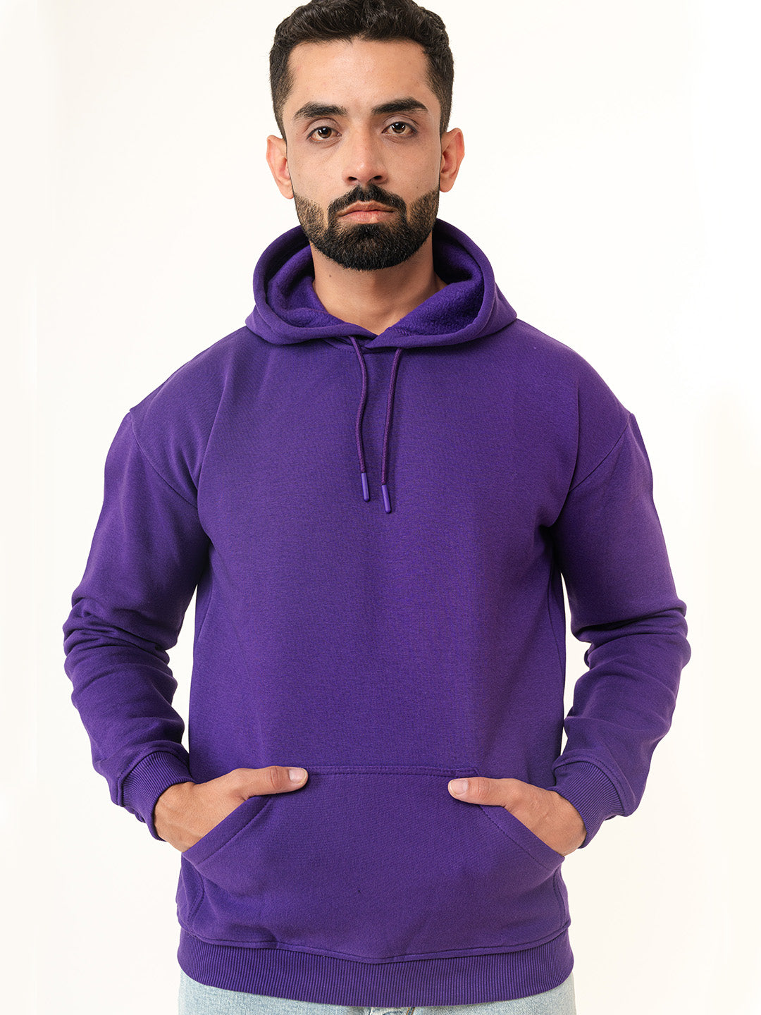 Solid Dark Purple Hoodie