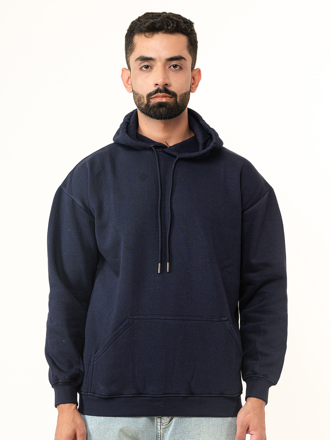 Navy Blue U Just U Printed Hoodie